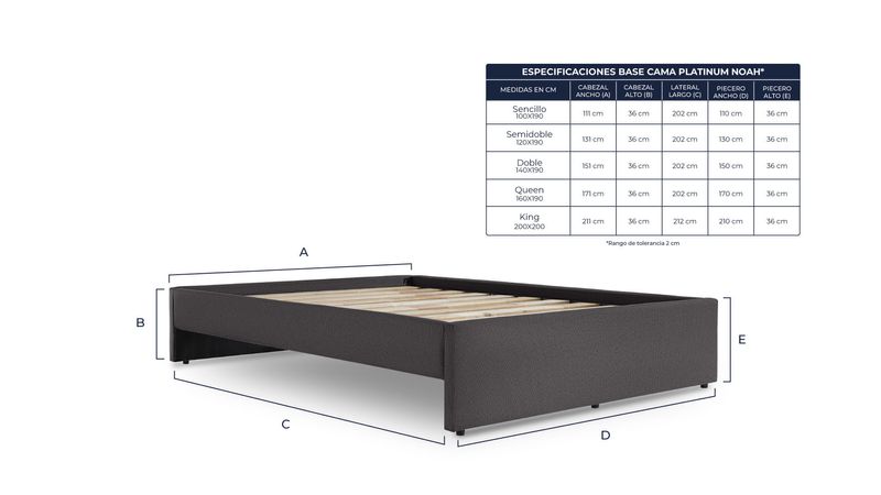 base-cama-platinum-medidas